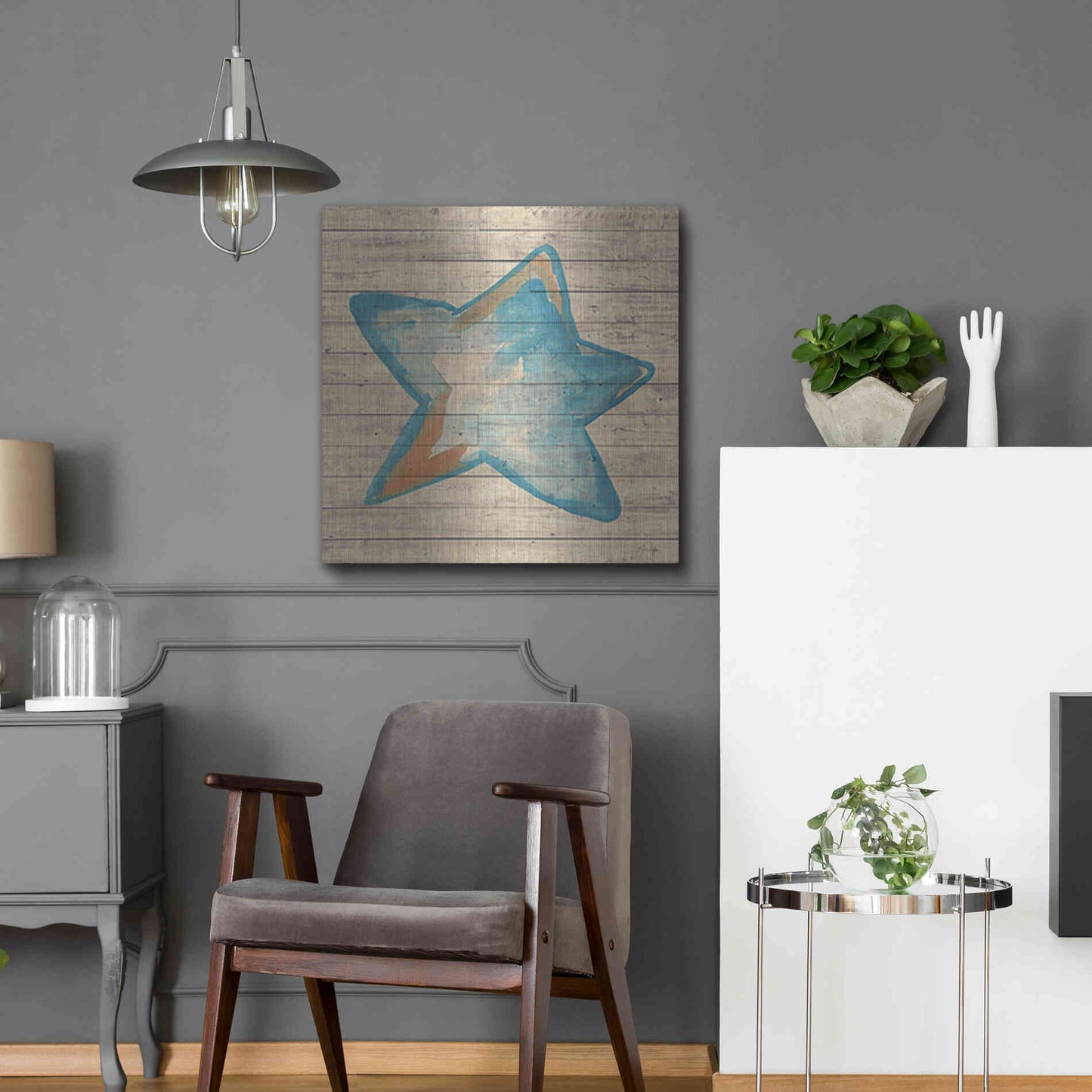 Luxe Metal Art 'A Starfish Wish' by Yass Naffas Designs, Metal Wall Art,24x24