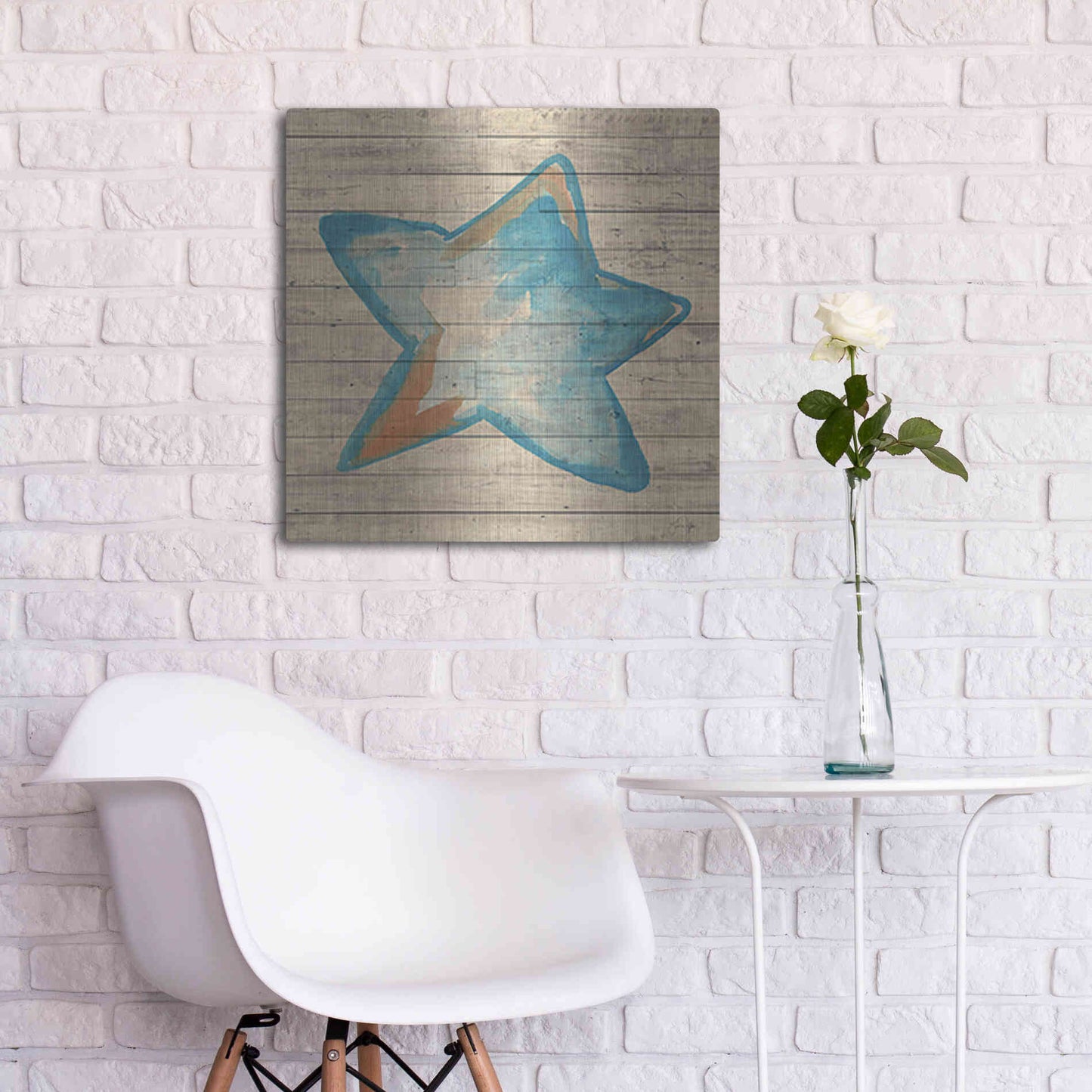 Luxe Metal Art 'A Starfish Wish' by Yass Naffas Designs, Metal Wall Art,24x24