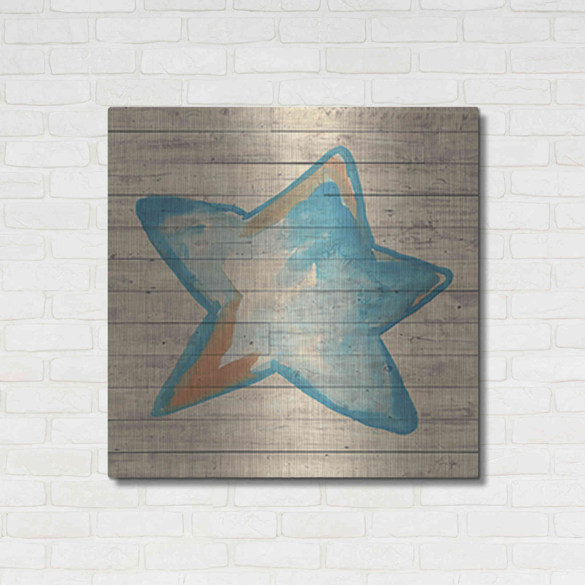 Luxe Metal Art 'A Starfish Wish' by Yass Naffas Designs, Metal Wall Art,36x36