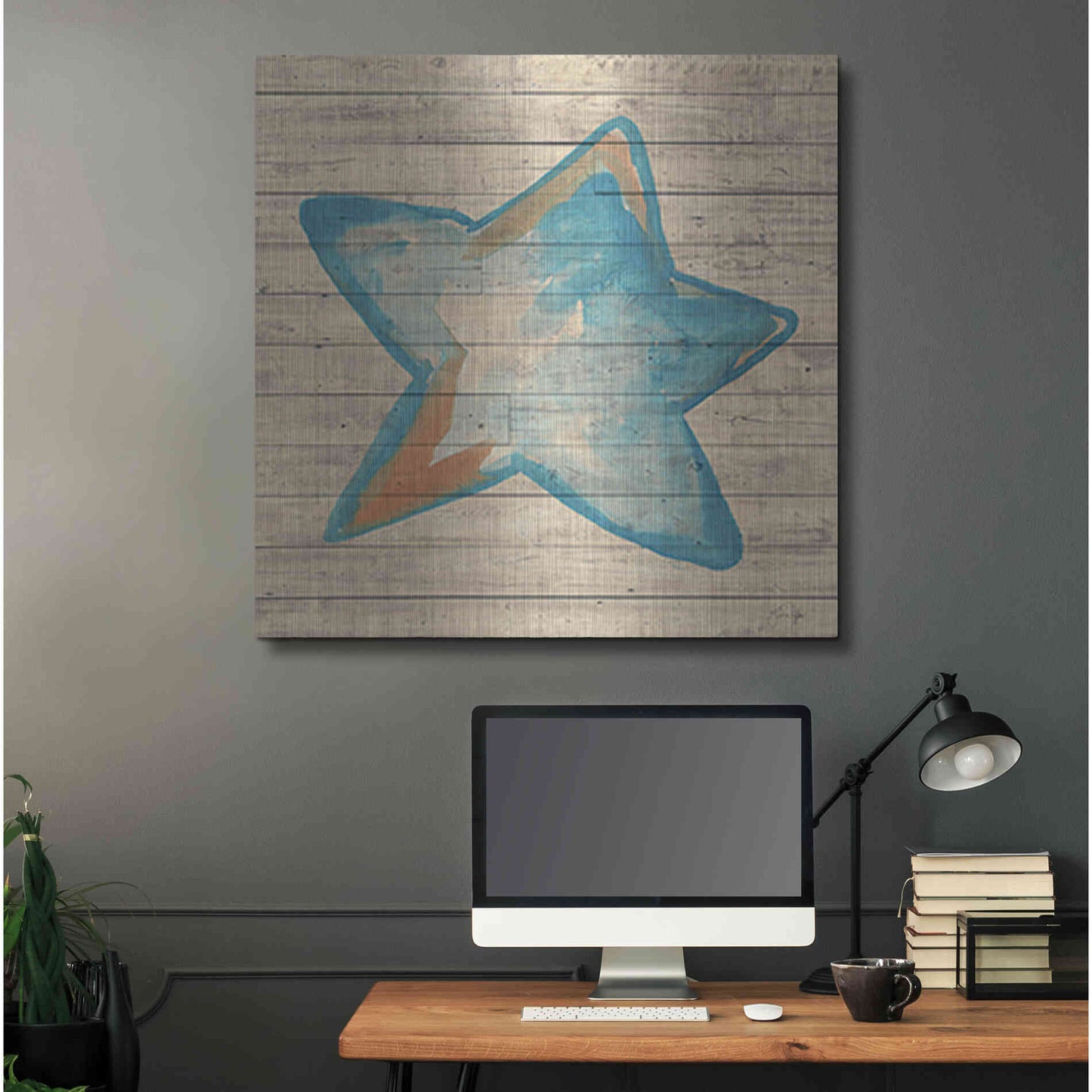 Luxe Metal Art 'A Starfish Wish' by Yass Naffas Designs, Metal Wall Art,36x36