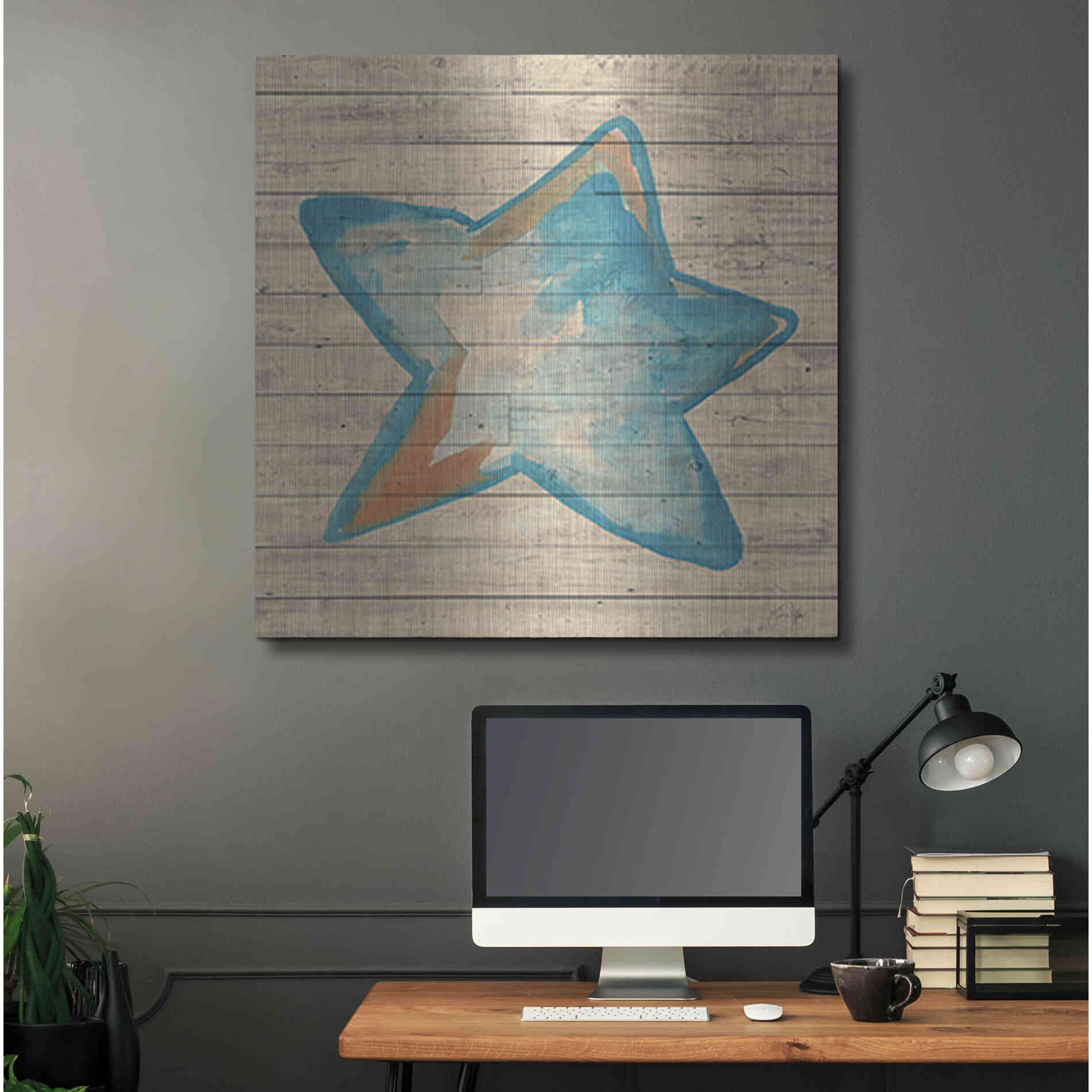 Luxe Metal Art 'A Starfish Wish' by Yass Naffas Designs, Metal Wall Art,36x36