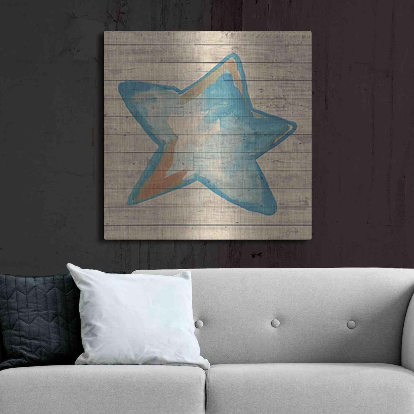 Luxe Metal Art 'A Starfish Wish' by Yass Naffas Designs, Metal Wall Art,36x36
