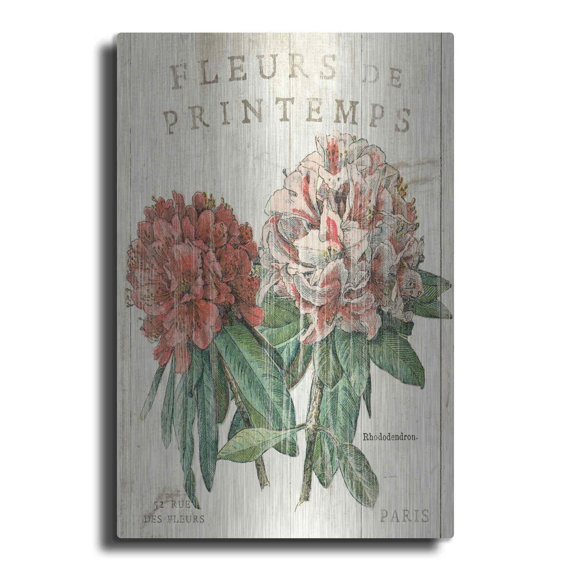 Luxe Metal Art 'Fleur de Printemps' by Sue Schlabach, Metal Wall Art