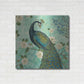 Luxe Metal Art 'Peacock Arbor VI Blue' by Sue Schlabach, Metal Wall Art,36x36