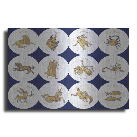 Luxe Metal Art 'Gilded Zodiac Signs' by Sue Schlabach, Metal Wall Art