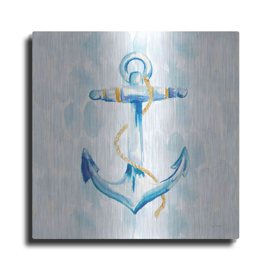 Luxe Metal Art 'Anchor Dots II' by Sue Schlabach, Metal Wall Art