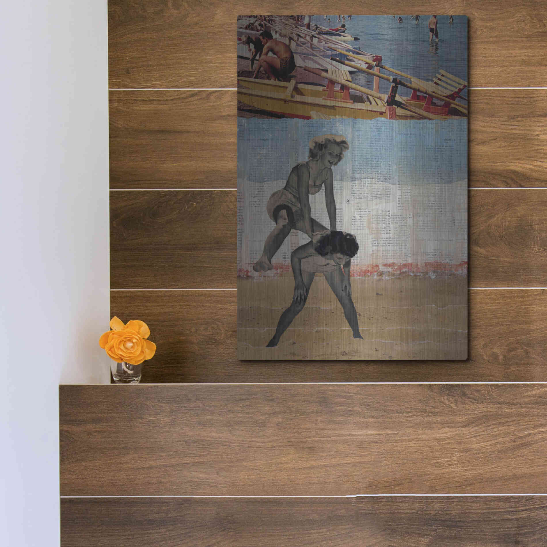 Luxe Metal Art 'Sweet Innocence' by DB Waterman, Metal Wall Art,12x16