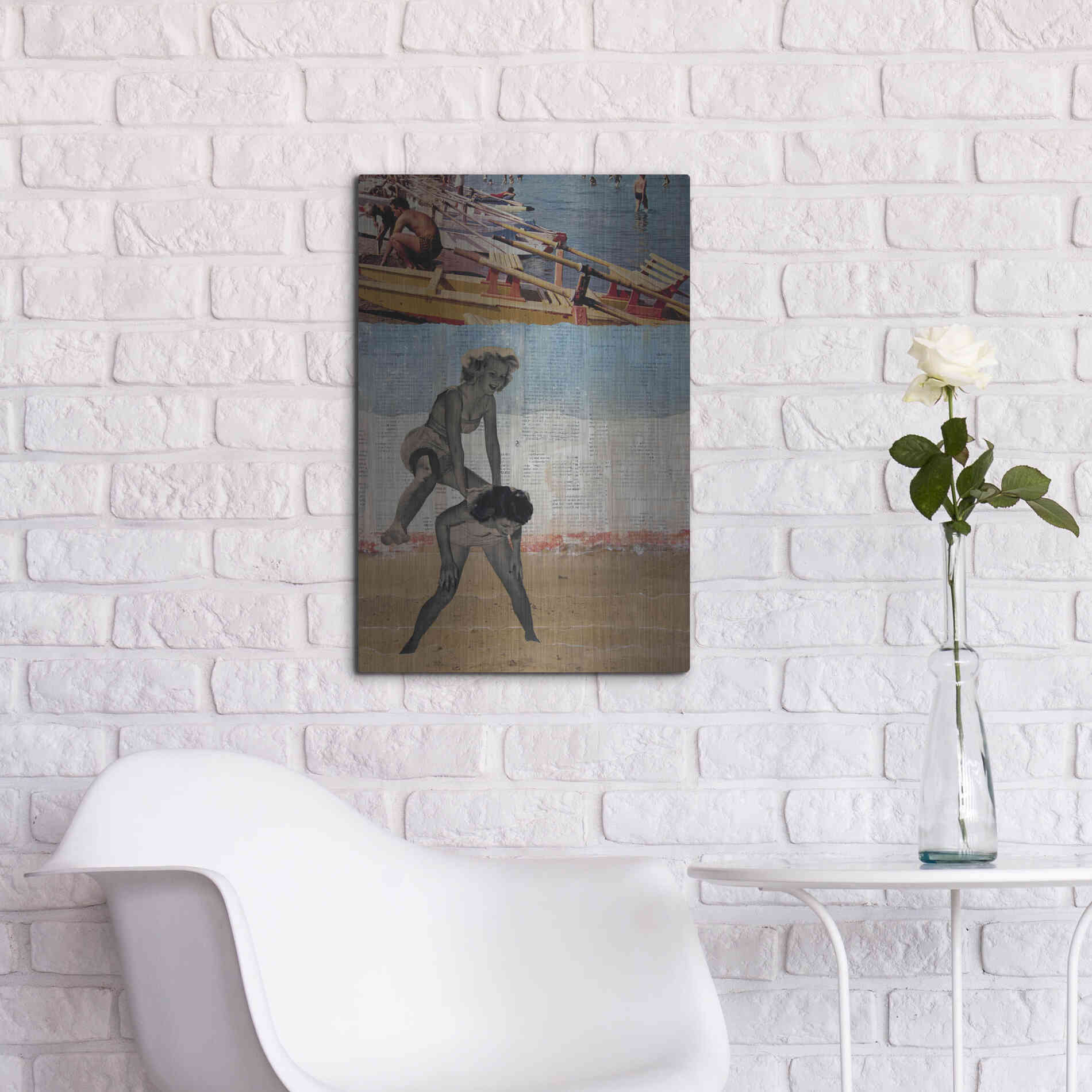 Luxe Metal Art 'Sweet Innocence' by DB Waterman, Metal Wall Art,16x24