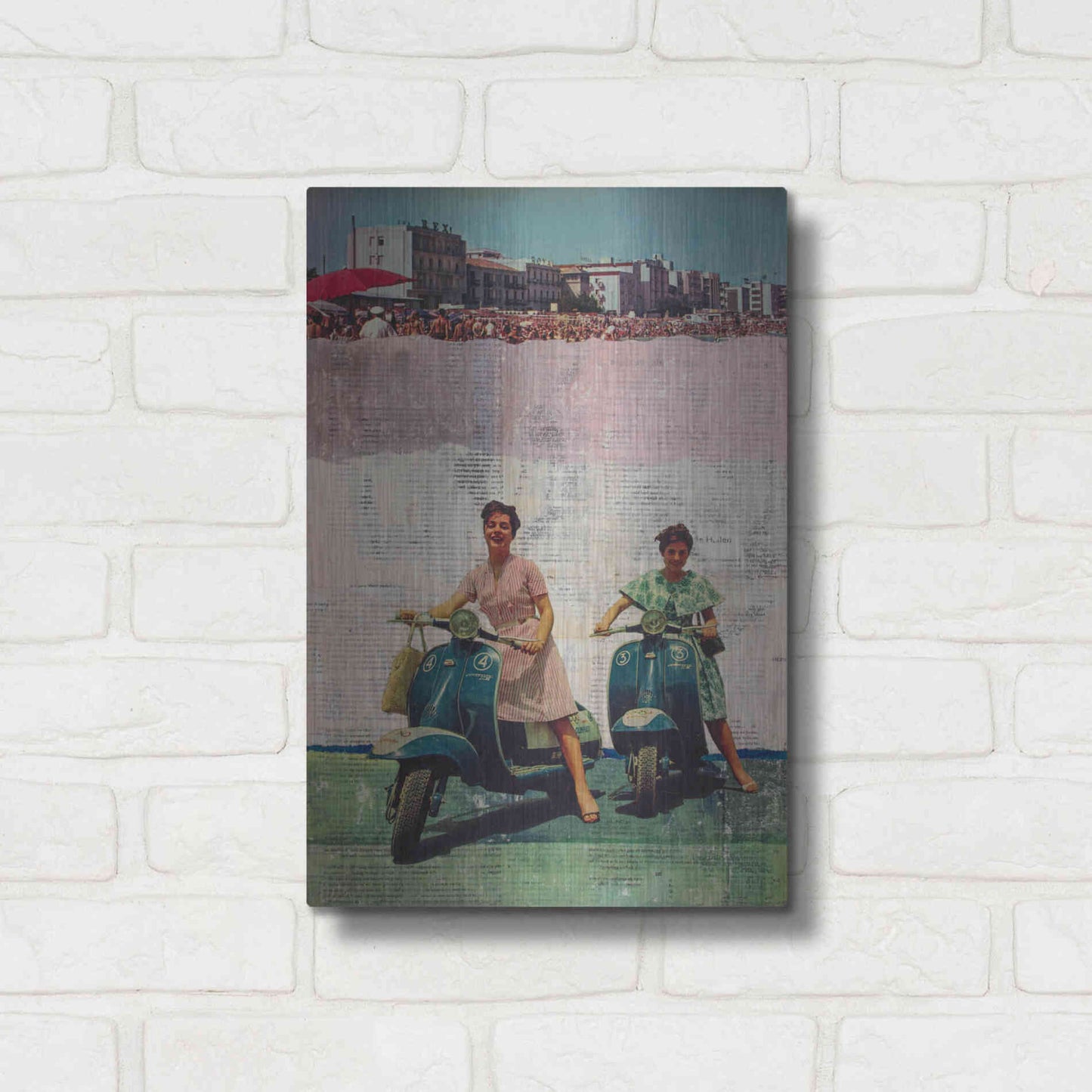 Luxe Metal Art 'The Sweet Past' by DB Waterman, Metal Wall Art,12x16