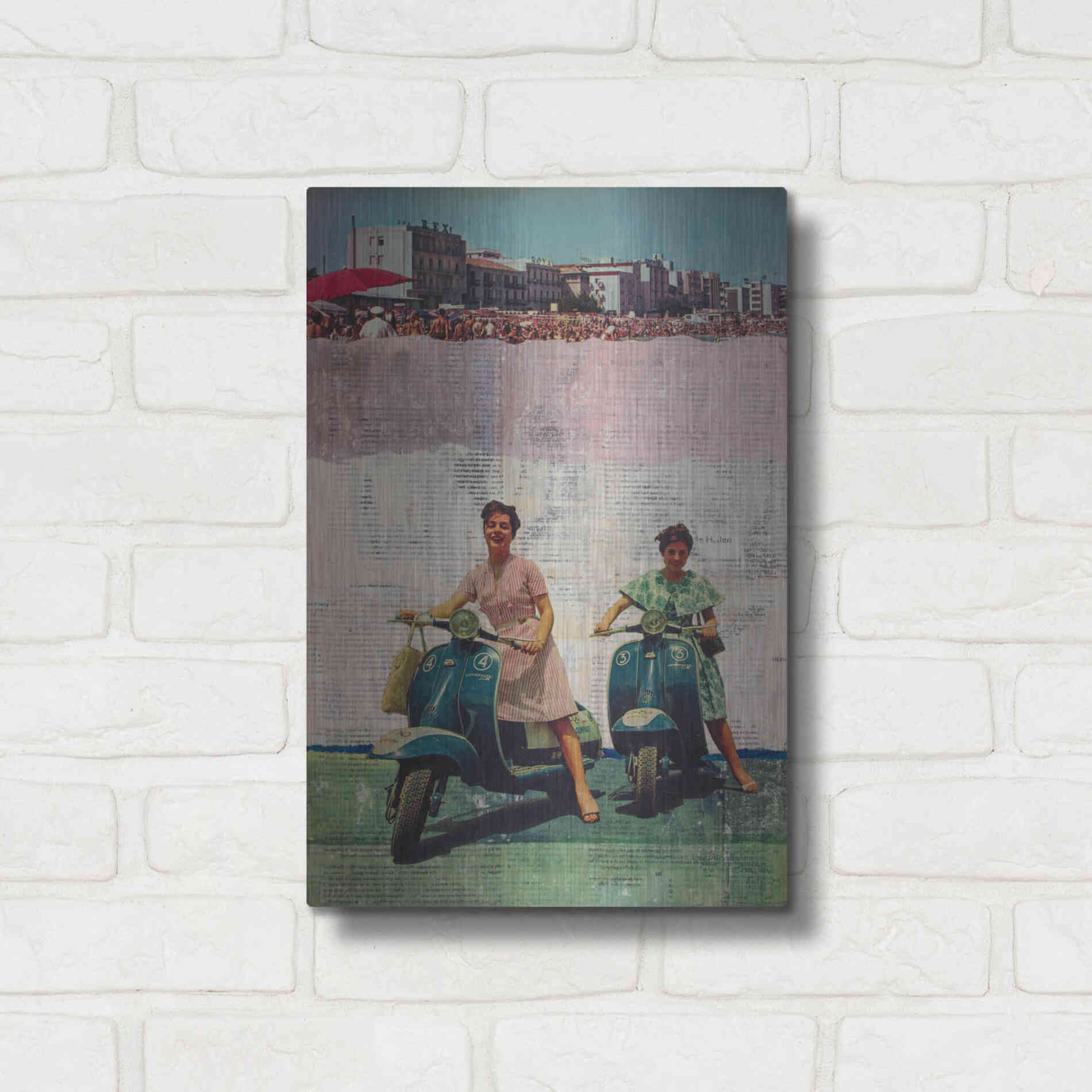 Luxe Metal Art 'The Sweet Past' by DB Waterman, Metal Wall Art,12x16