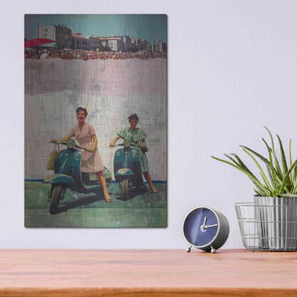 Luxe Metal Art 'The Sweet Past' by DB Waterman, Metal Wall Art,12x16