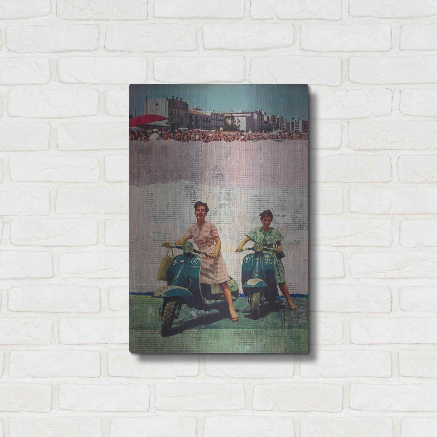 Luxe Metal Art 'The Sweet Past' by DB Waterman, Metal Wall Art,16x24