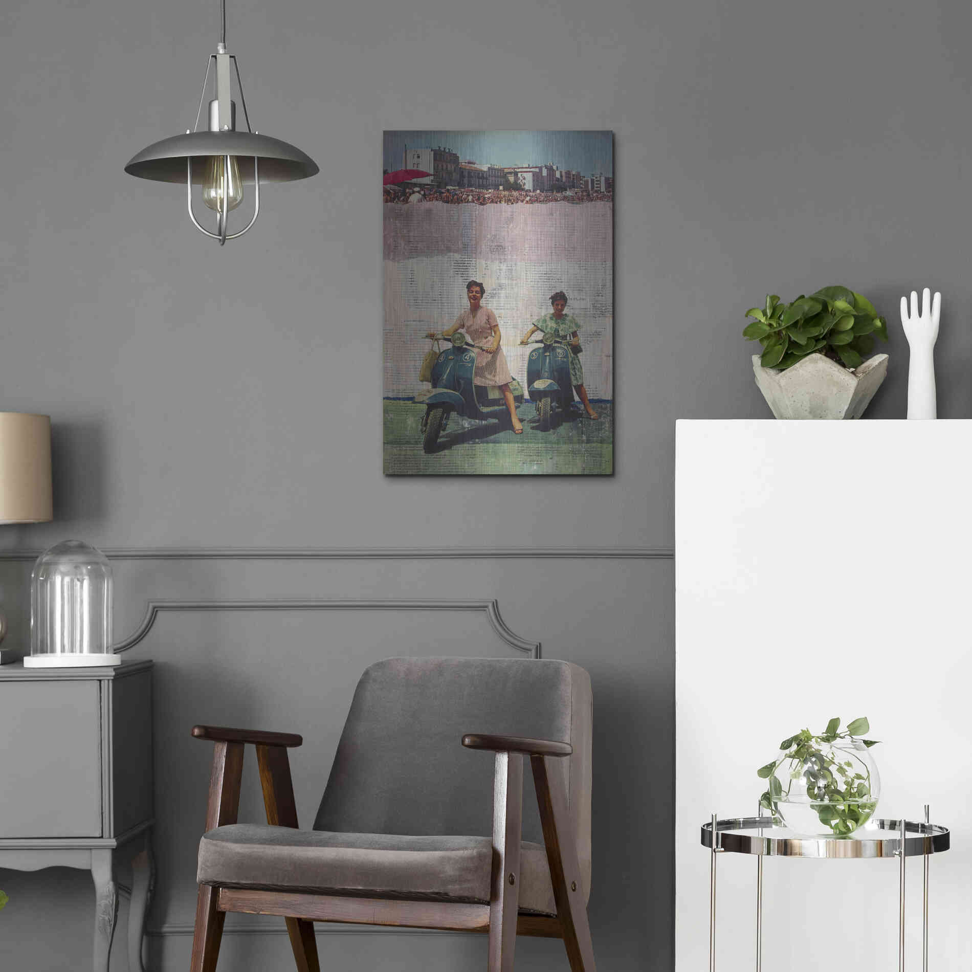 Luxe Metal Art 'The Sweet Past' by DB Waterman, Metal Wall Art,16x24