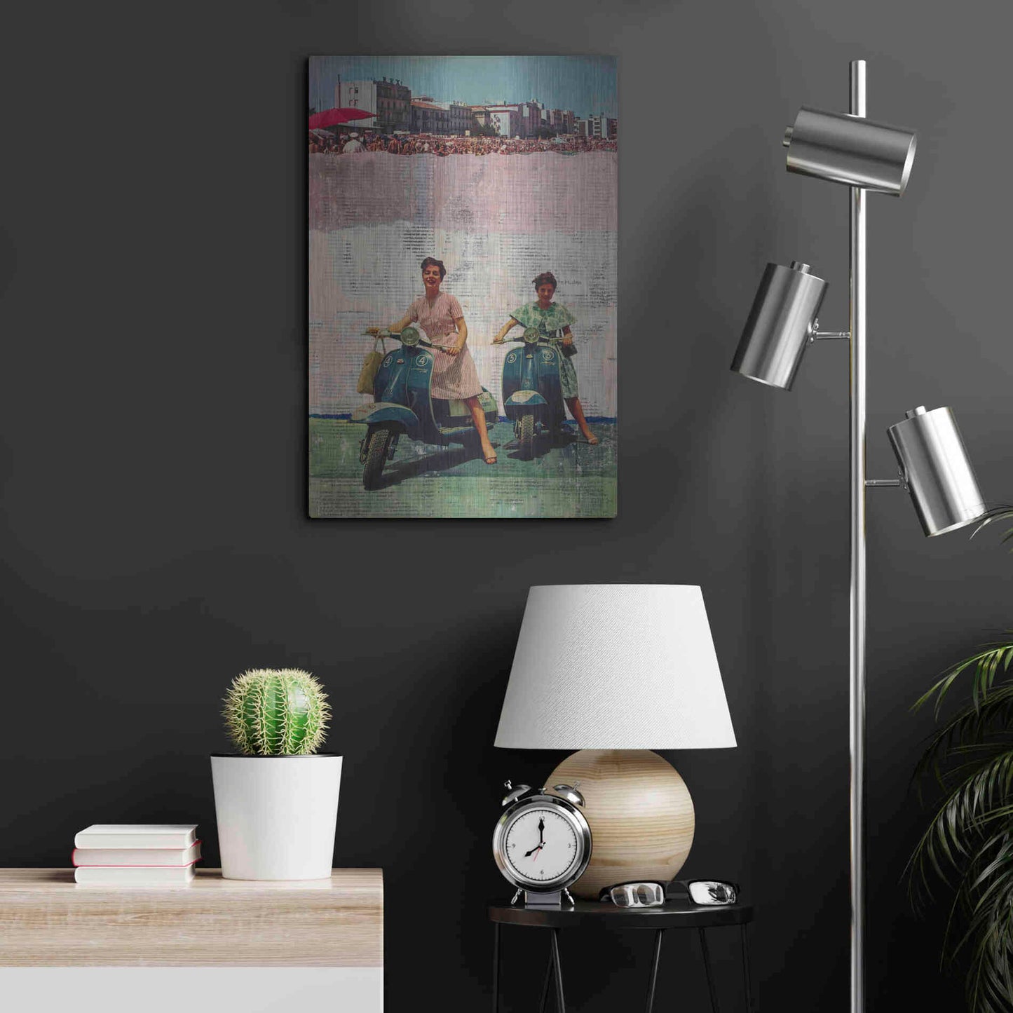 Luxe Metal Art 'The Sweet Past' by DB Waterman, Metal Wall Art,16x24