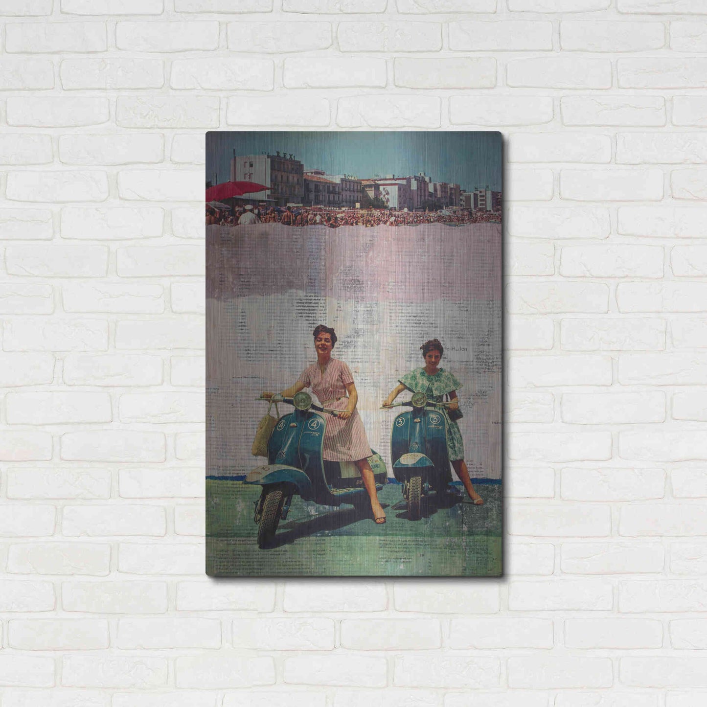 Luxe Metal Art 'The Sweet Past' by DB Waterman, Metal Wall Art,24x36