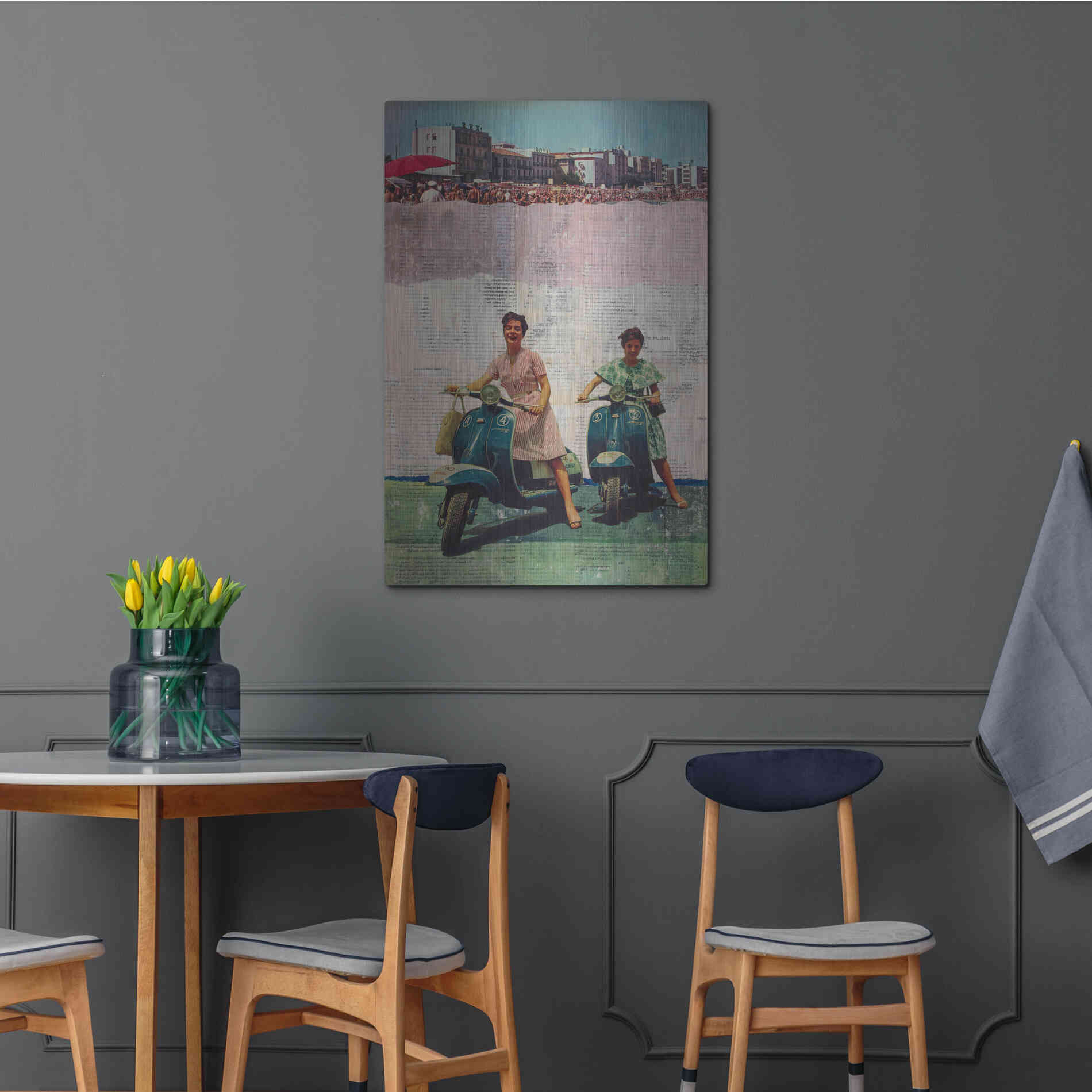 Luxe Metal Art 'The Sweet Past' by DB Waterman, Metal Wall Art,24x36