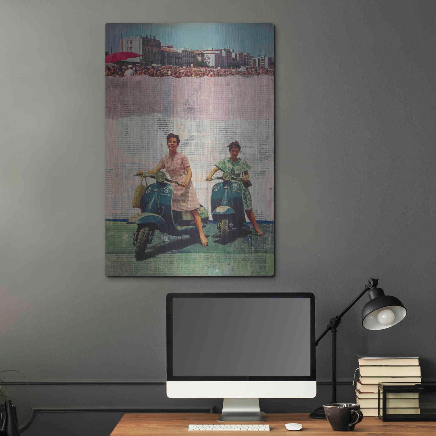 Luxe Metal Art 'The Sweet Past' by DB Waterman, Metal Wall Art,24x36