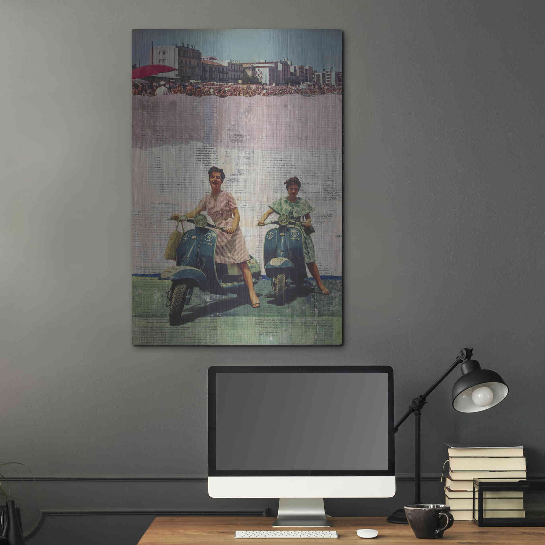 Luxe Metal Art 'The Sweet Past' by DB Waterman, Metal Wall Art,24x36