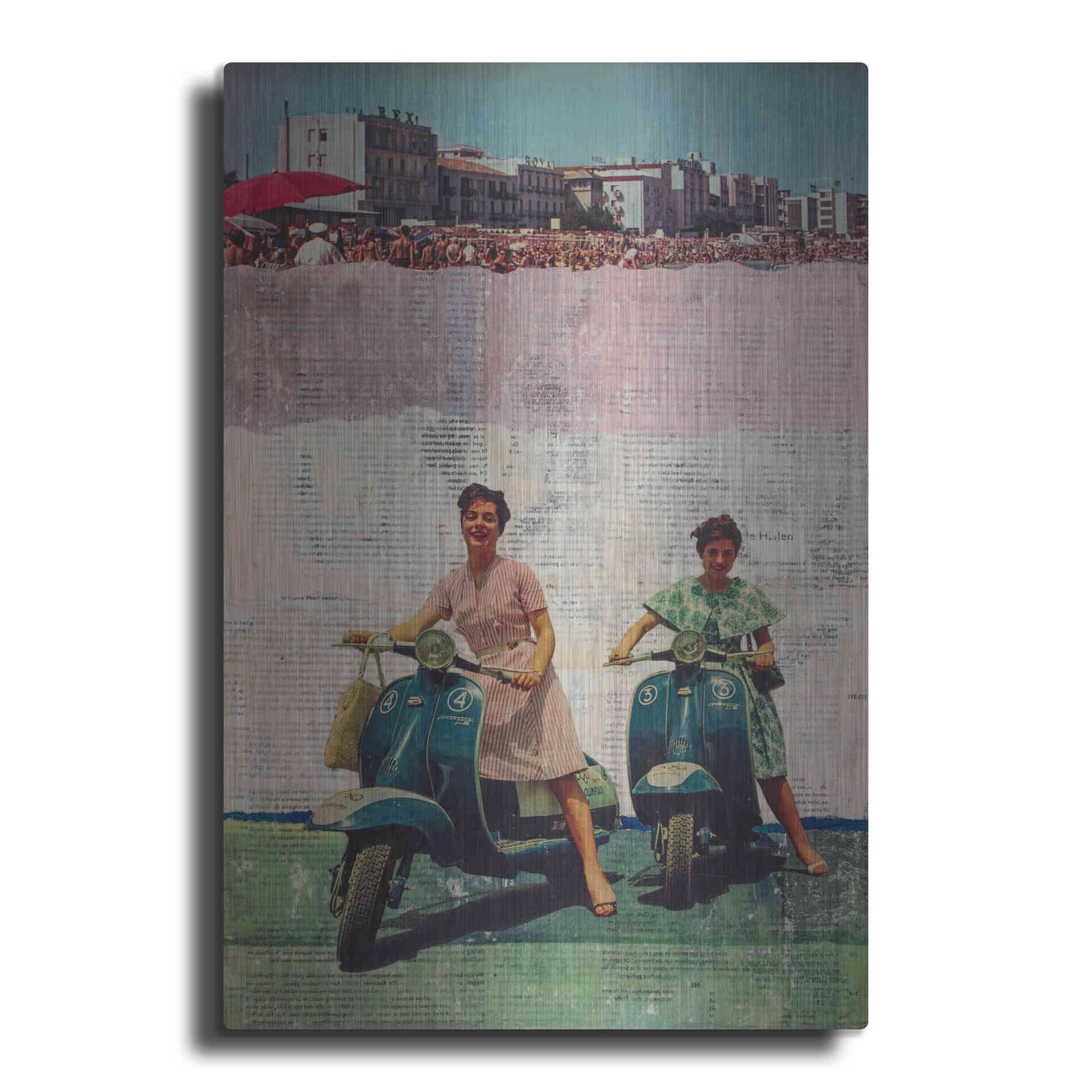 Luxe Metal Art 'The Sweet Past' by DB Waterman, Metal Wall Art