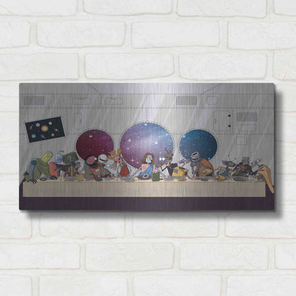 Luxe Metal Art 'The Robot's Last Supper' Metal Wall Art,24x12