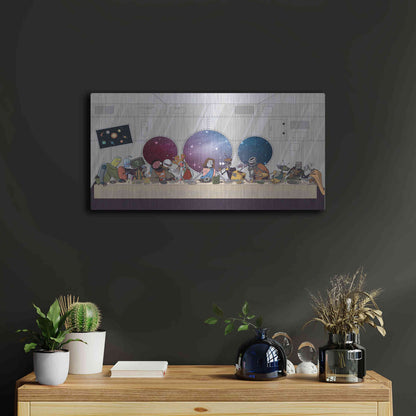 Luxe Metal Art 'The Robot's Last Supper' Metal Wall Art,24x12