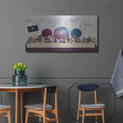 Luxe Metal Art 'The Robot's Last Supper' Metal Wall Art,48x24