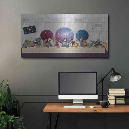 Luxe Metal Art 'The Robot's Last Supper' Metal Wall Art,48x24