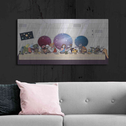 Luxe Metal Art 'The Robot's Last Supper' Metal Wall Art,48x24