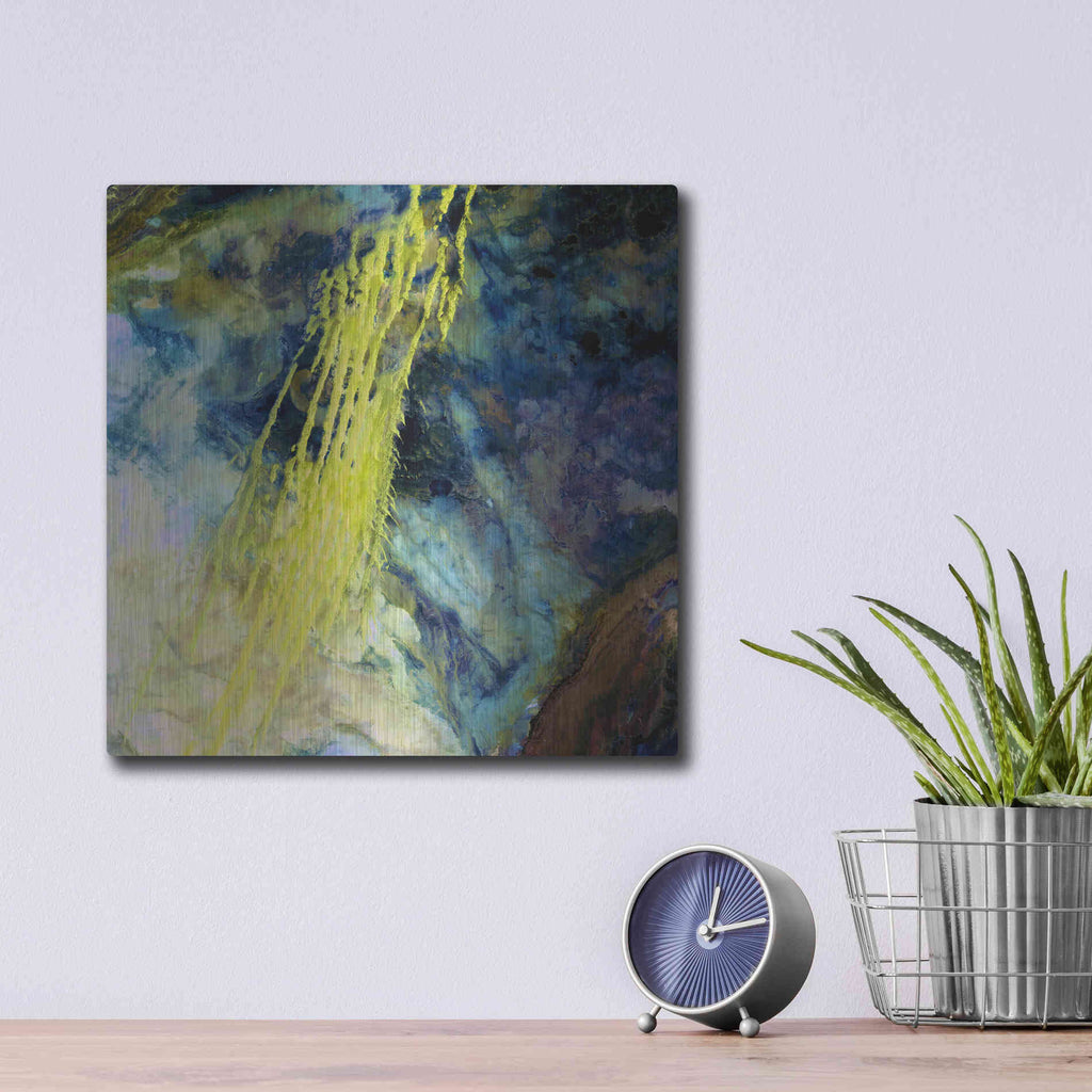 Luxe Metal Art 'Earth As Art: Saharan Abstract' Metal Wall Art,12x12