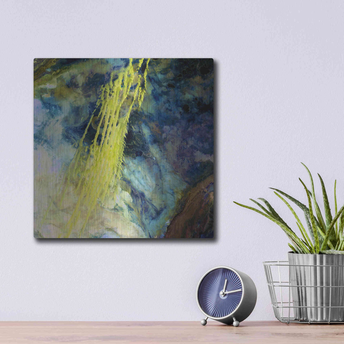 Luxe Metal Art 'Earth As Art: Saharan Abstract' Metal Wall Art,12x12