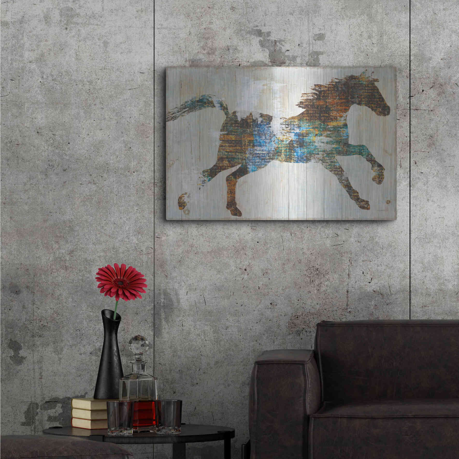 Luxe Metal Art 'Free Spirit I Crop' by Sue Schlabach, Metal Wall Art,36x24