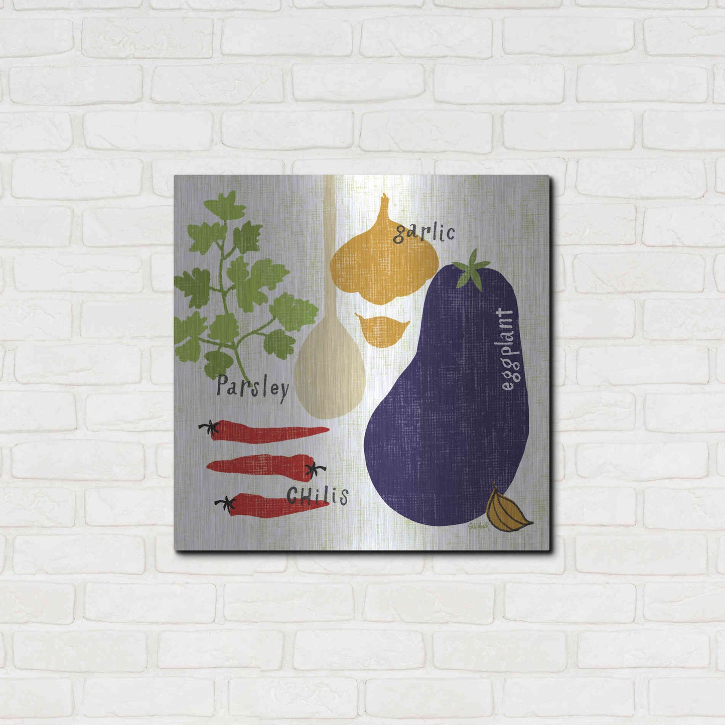 Luxe Metal Art 'Italiano Eggplant' by Sue Schlabach, Metal Wall Art,24x24