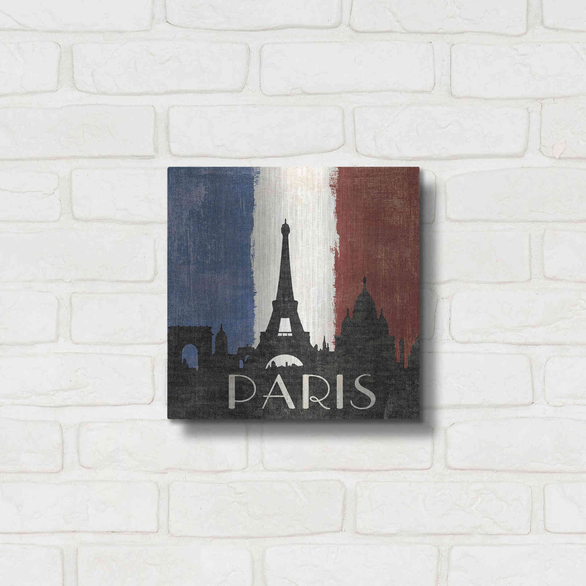 Luxe Metal Art 'Paris' by Moira Hershey, Metal Wall Art,12x12