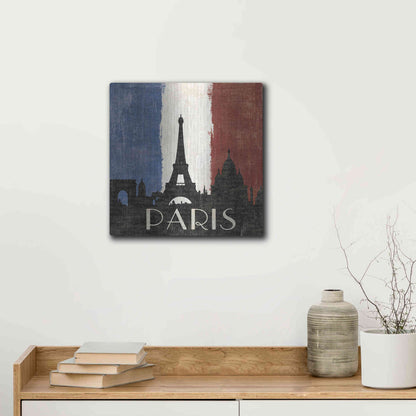 Luxe Metal Art 'Paris' by Moira Hershey, Metal Wall Art,12x12