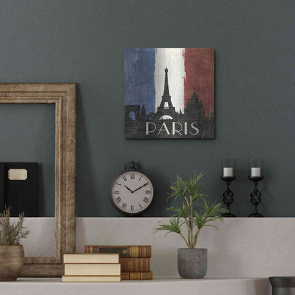 Luxe Metal Art 'Paris' by Moira Hershey, Metal Wall Art,12x12