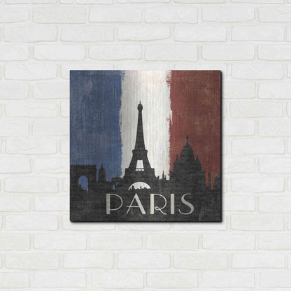 Luxe Metal Art 'Paris' by Moira Hershey, Metal Wall Art,24x24