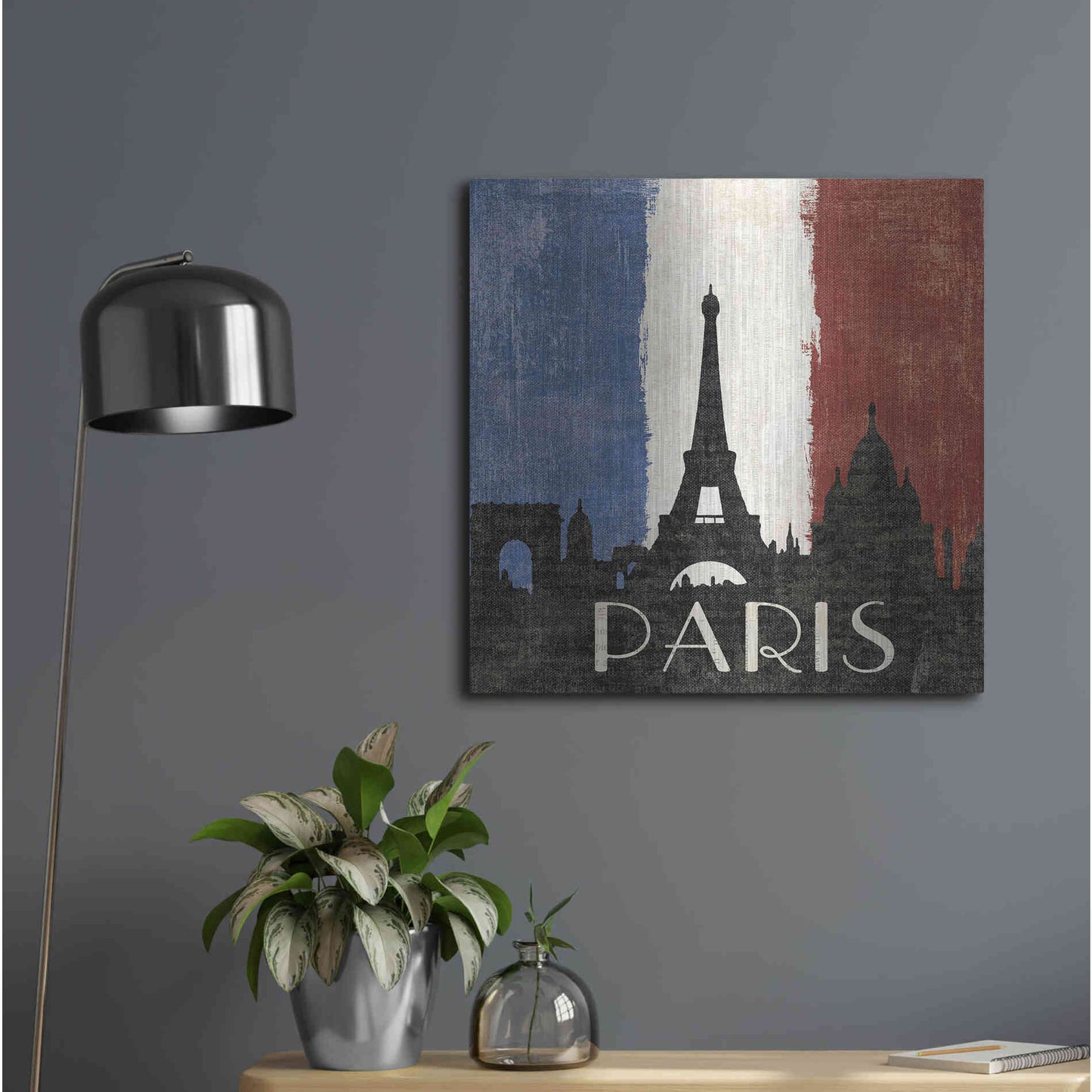 Luxe Metal Art 'Paris' by Moira Hershey, Metal Wall Art,24x24