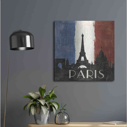 Luxe Metal Art 'Paris' by Moira Hershey, Metal Wall Art,24x24