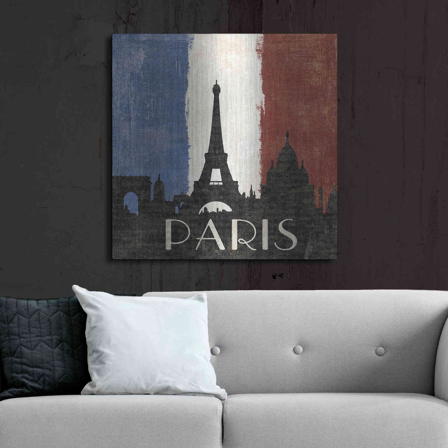 Luxe Metal Art 'Paris' by Moira Hershey, Metal Wall Art,36x36