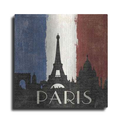 Luxe Metal Art 'Paris' by Moira Hershey, Metal Wall Art