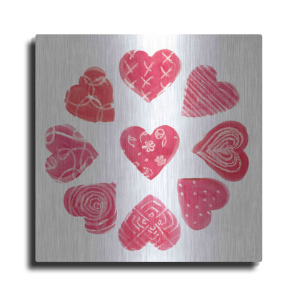 Luxe Metal Art 'Hearts and More Hearts II' by Sue Schlabach, Metal Wall Art