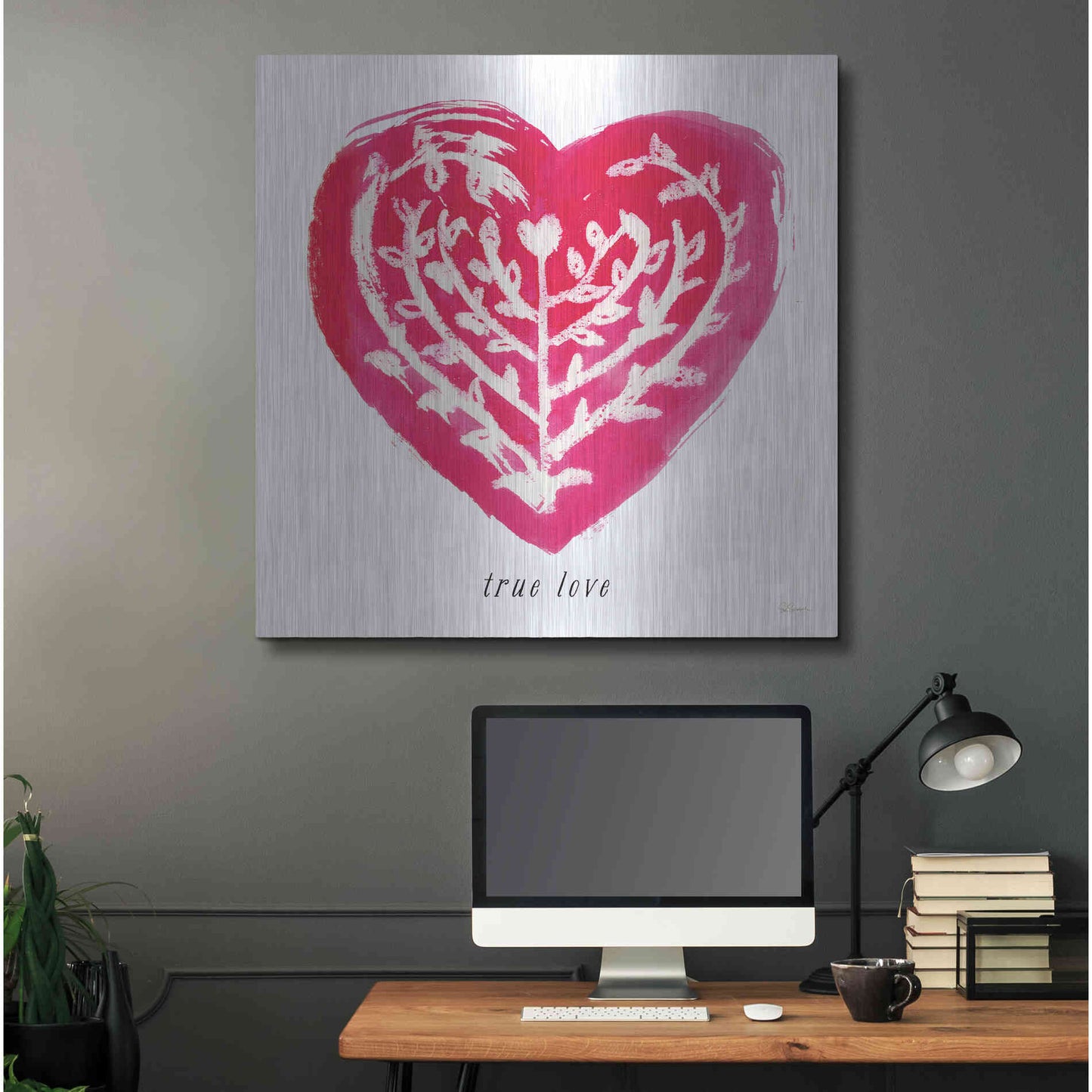 Luxe Metal Art 'True Love' by Sue Schlabach, Metal Wall Art,36x36