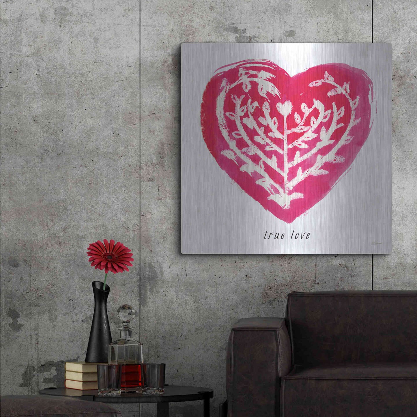 Luxe Metal Art 'True Love' by Sue Schlabach, Metal Wall Art,36x36