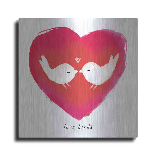 Luxe Metal Art 'Love Birds' by Sue Schlabach, Metal Wall Art