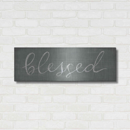 Luxe Metal Art 'Schoolhouse Blessed' by Sue Schlabach, Metal Wall Art,36x12