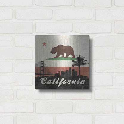 Luxe Metal Art 'California' by Moira Hershey, Metal Wall Art,12x12