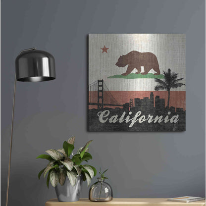 Luxe Metal Art 'California' by Moira Hershey, Metal Wall Art,24x24