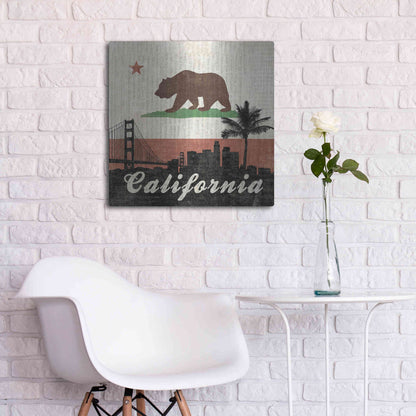 Luxe Metal Art 'California' by Moira Hershey, Metal Wall Art,24x24