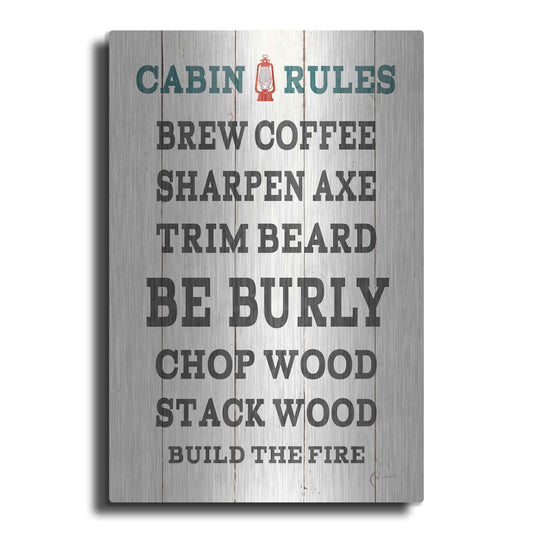 Luxe Metal Art 'Cabin Life V Neutral' by Sue Schlabach, Metal Wall Art