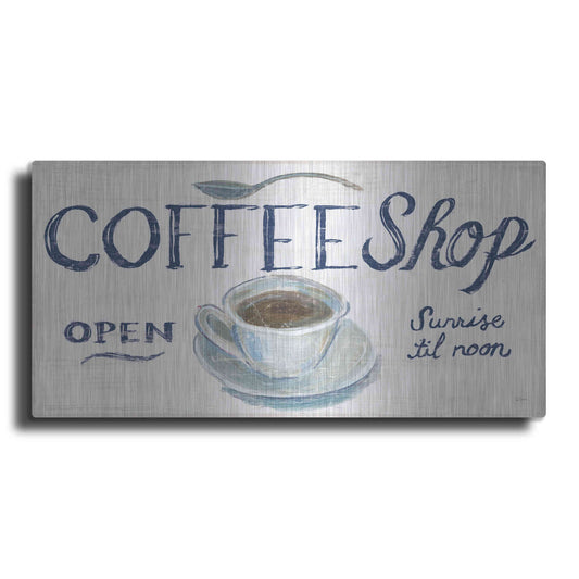 Luxe Metal Art 'White Barn Signs II Navy' by Sue Schlabach, Metal Wall Art